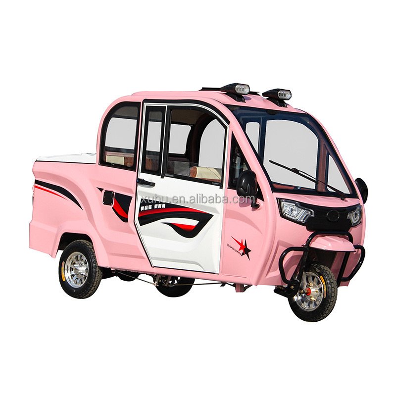 60V1000W Two Lights Front Express Tricycle Cargo Electric Rickshaw Asia Auto Three Wheel